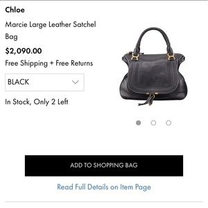 AUTHENTIC Black leather chloe bag